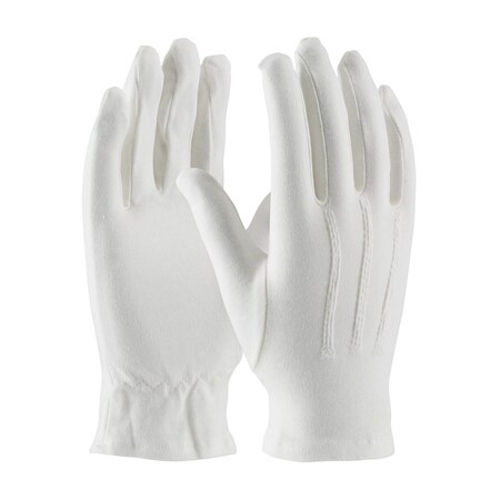 Pip 100% Cotton Dress Glove with Raised Stitching on Back - Open Cuff, 12PK 130-100WM/L